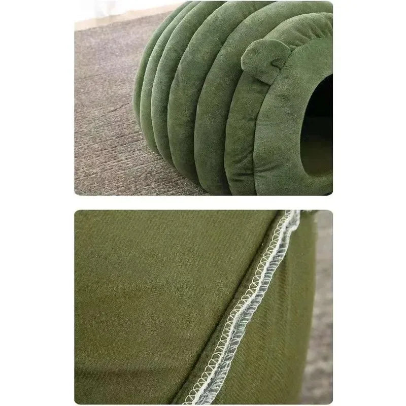 Cozy Cat Nest Bed – Plush Warm Pet Sleeping Mat for Cats and Small Pets During Autumn and Winter