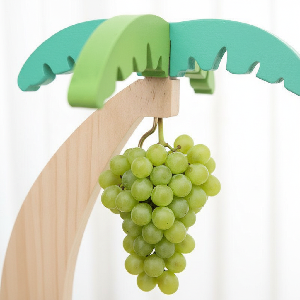 Wooden Banana Hanger Stand – Decorative Fruit Storage Rack with Hook for Fresh Kitchen Organization and Countertop Display