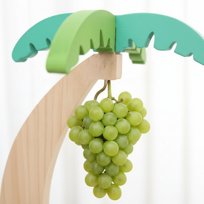 Wooden Banana Hanger Stand – Decorative Fruit Storage Rack with Hook for Fresh Kitchen Organization and Countertop Display