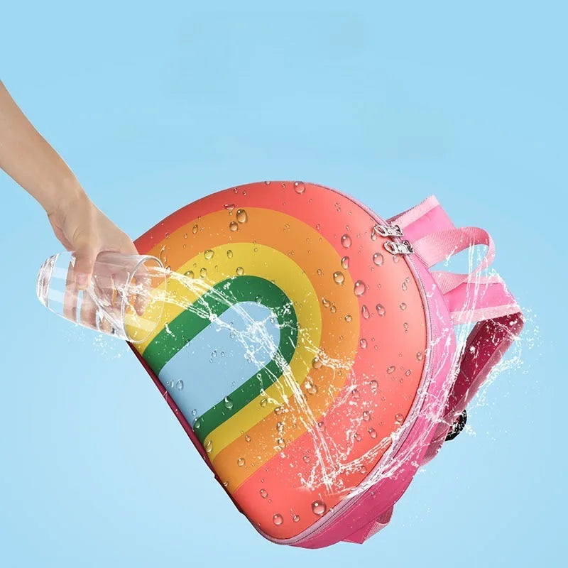 Rainbow Kids Backpack – Waterproof Kindergarten School Bag with Large Opening for Preschool Boys and Girls Daily Essentials