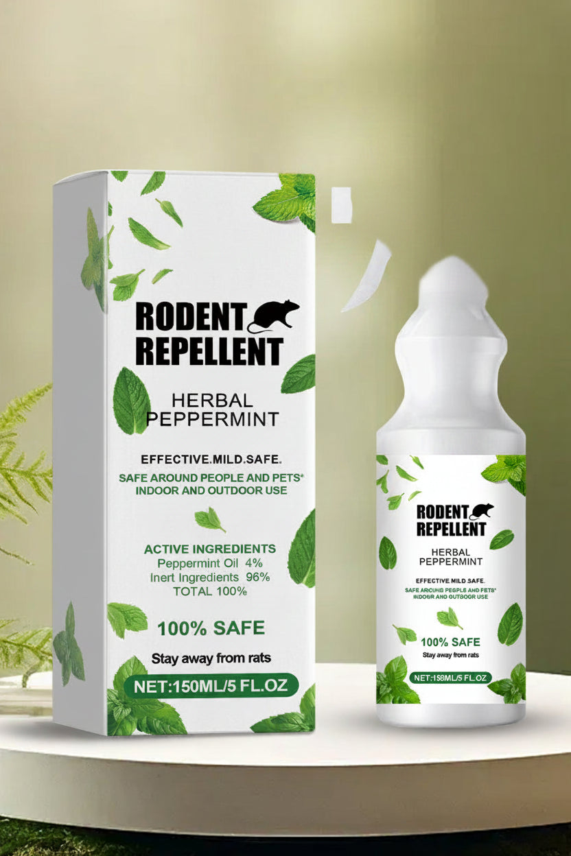 Mint Scent Rodent Repellent Spray – Long Lasting Mouse and Rat Deterrent Safe for Homes, Gardens, Children and Pets