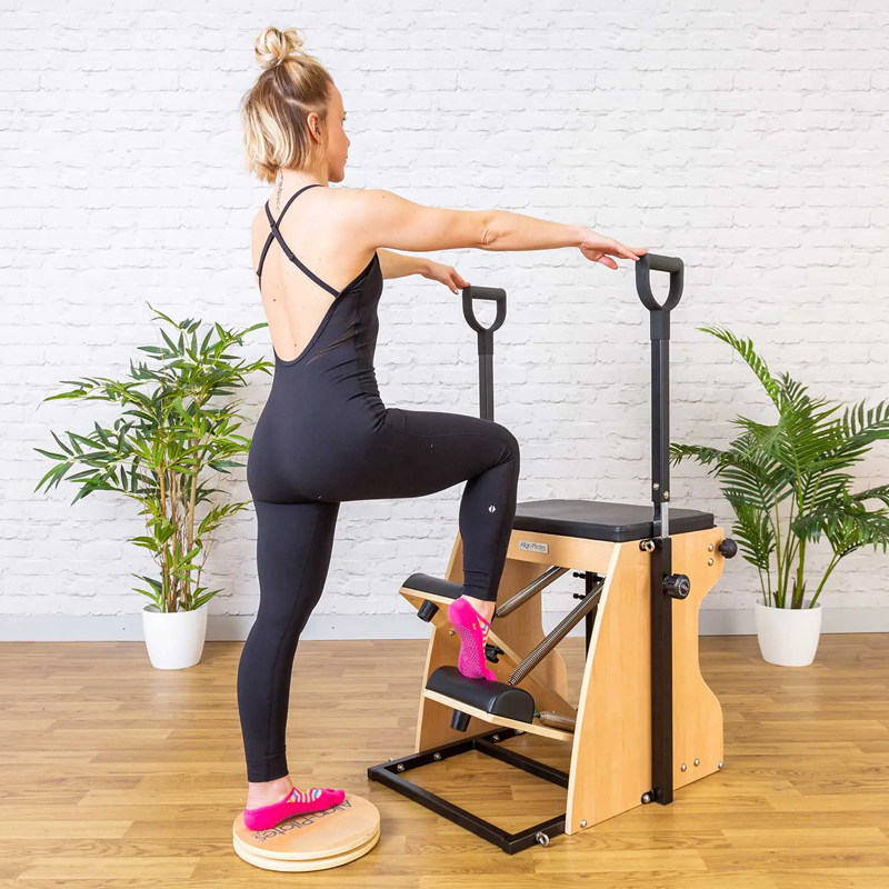 Wood Pilates Twist Board – Rotating Balance Disc for Core Training, Posture Correction, Yoga and Postpartum Recovery