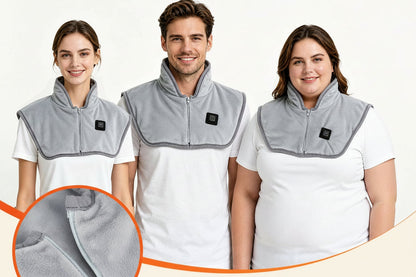 USB Heated Neck Shoulder Wrap – Electric Heating Pad with Three Heat Levels for Back, Neck and Shoulder Pain Relief