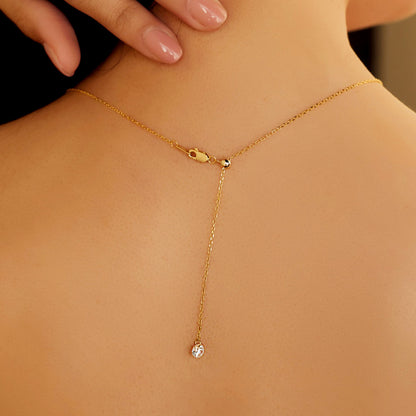 Silver Zircon Necklace – S925 Adjustable Sliding Pendant Jewelry with Three Sparkling Stones, Minimalist Luxury Accessory for Men and Women
