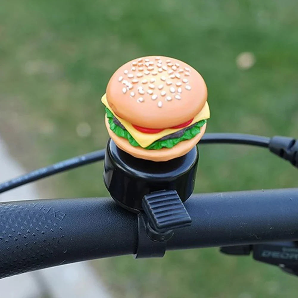 Cartoon Bicycle Bell – Loud Kids Bike Bell with Fun Hamburger Design for Scooters and Children's Bicycles