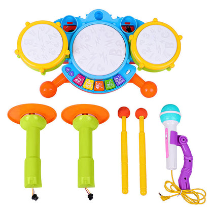 Toddler Drum Set – Musical Educational Instrument Toy with Microphone for Babies Ages 1–3, Creative Learning and Interactive Play