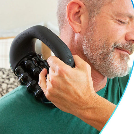 Rechargeable Percussion Massager – Deep Tissue Muscle Recovery Roller with Three Speed Settings for Full Body Pain Relief