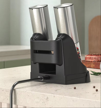 USB Electric Salt and Pepper Grinder – Rechargeable Adjustable Spice Mill Set with Large Capacity for Everyday Cooking
