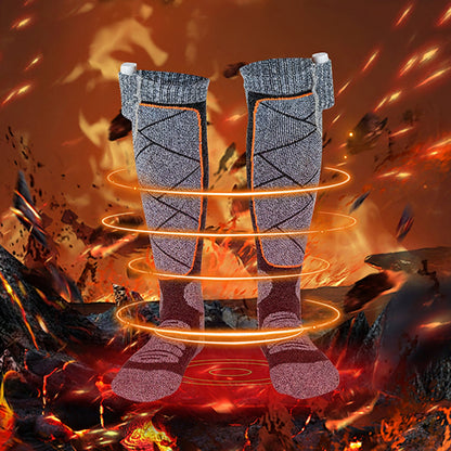 Electric Heated Winter Socks - Self Warming Thermal Socks for Skiing, Camping, Hiking and Cold Weather Protection