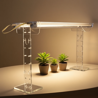 Adjustable Grow Light Stand – Sturdy Plant Lamp Holder Rack for Indoor Gardening, Hydroponics and Seedling Growth with Flexible Height and Hanging Support