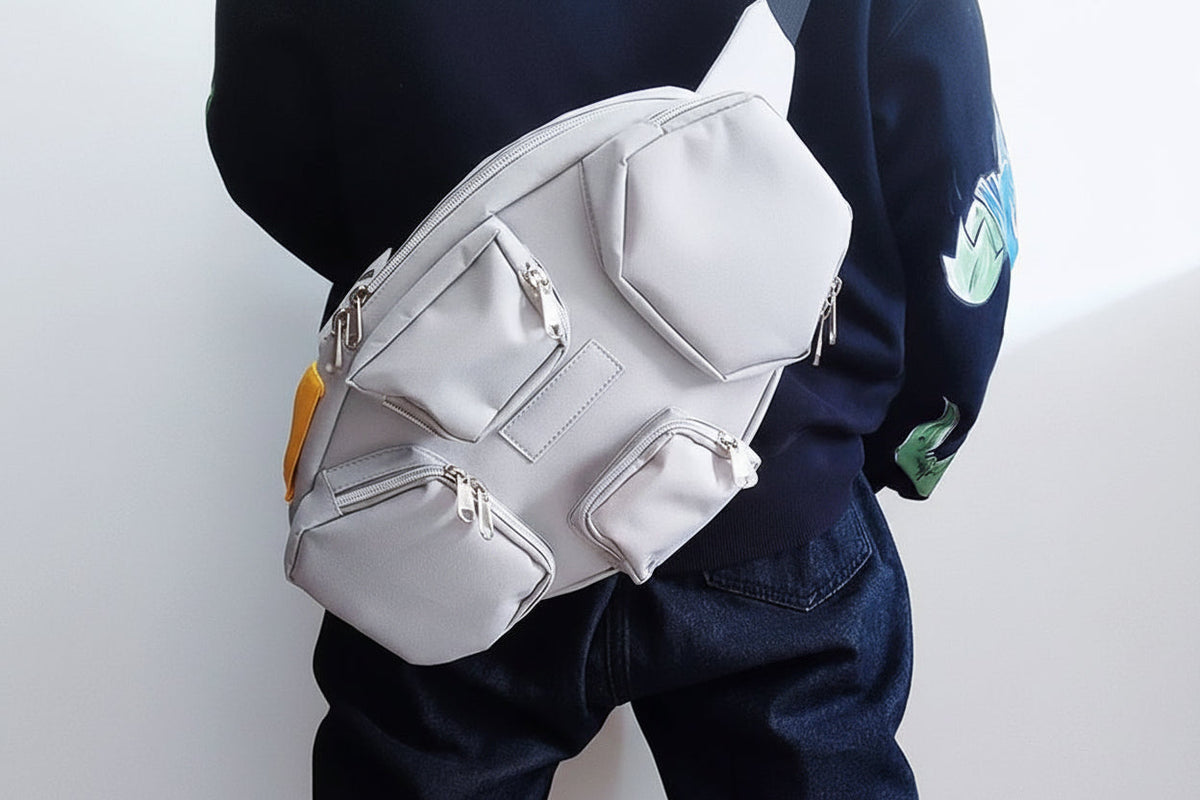 Anime Robot Crossbody Bag – Large Capacity Cartoon Shoulder Bag for Teens, Collectors, Daily Use and Travel