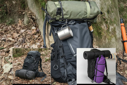 Ultralight Dyneema Backpack Pouch – Waterproof Top-Lid Expansion Bag for Hiking and Mountaineering with Multifunction External Gear Storage