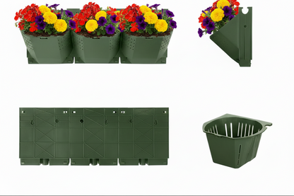 Vertical Wall Planter Box – Single-Hole Indoor Outdoor Flowerpot for Space-Saving Green Walls, Shopping Displays, Home Gardens and Creative Plant Decor