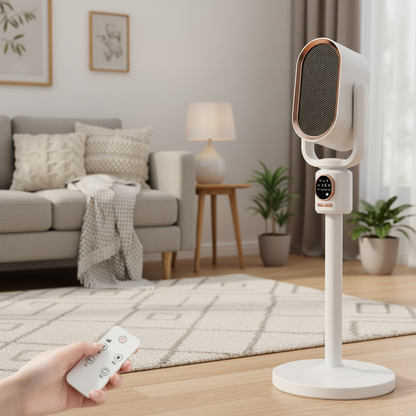 Portable Ceramic Fan Heater – 1500W Quiet Energy Saving Space Heater for Desk Bedroom and Small Room Heating