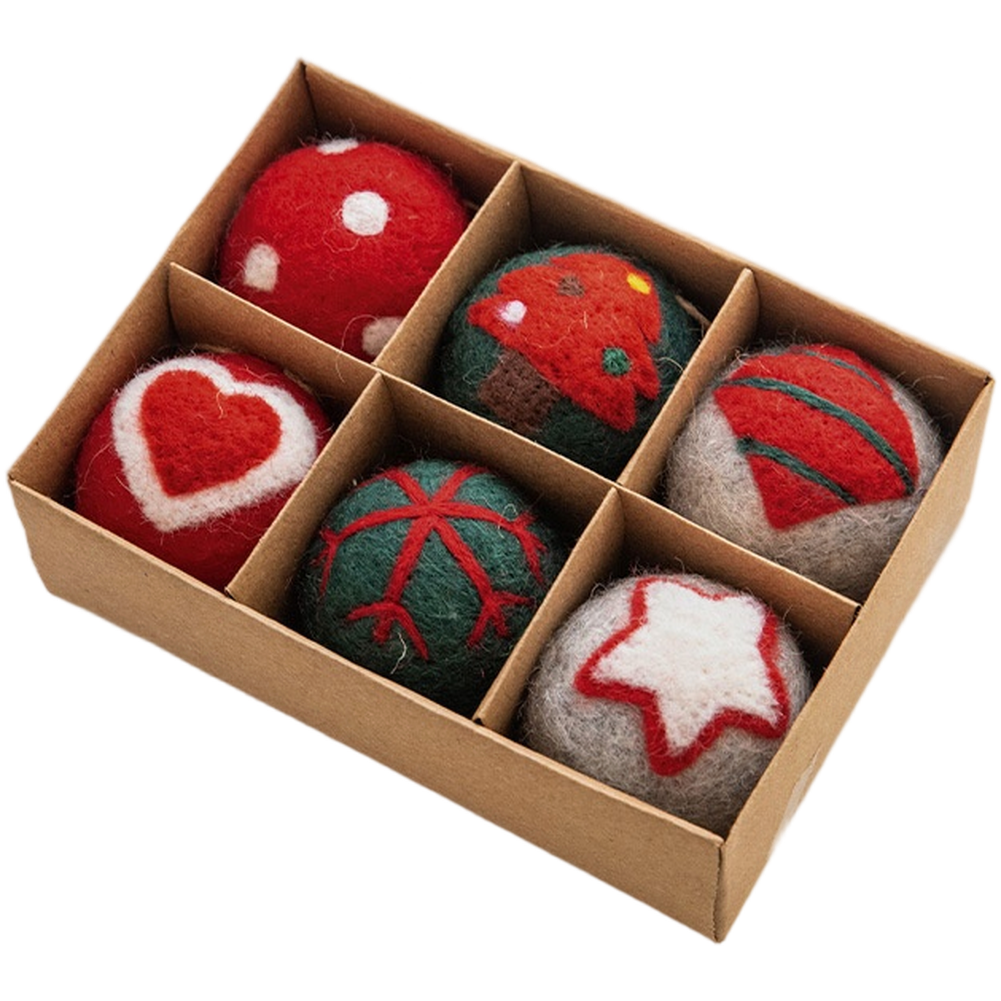 Wool Felt Christmas Ornament Set – Snowflake and Snowman Tree Decorations for Holiday Crafts, Gifts and Festive Home Decor