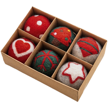 Wool Felt Christmas Ornament Set – Snowflake and Snowman Tree Decorations for Holiday Crafts, Gifts and Festive Home Decor