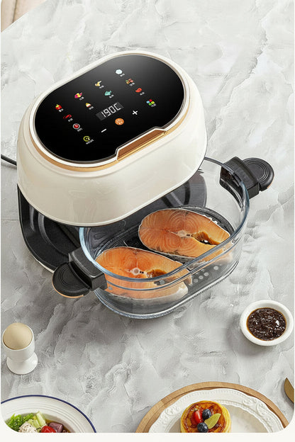 Smart Air Fryer – 4L Oil Free Transparent Window Cooker for Healthy Frying, Roasting and Easy Family Cooking