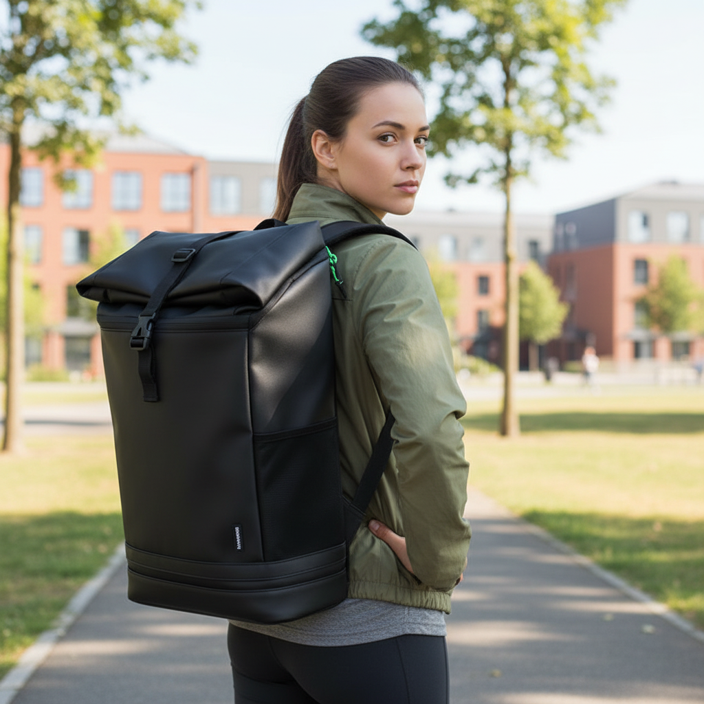Large-Capacity Outdoor Shoulder Bag – Waterproof Wear-Resistant PU Travel and Sports Duffel with Shoe Compartment for Hiking, Gym and Weekend Trips