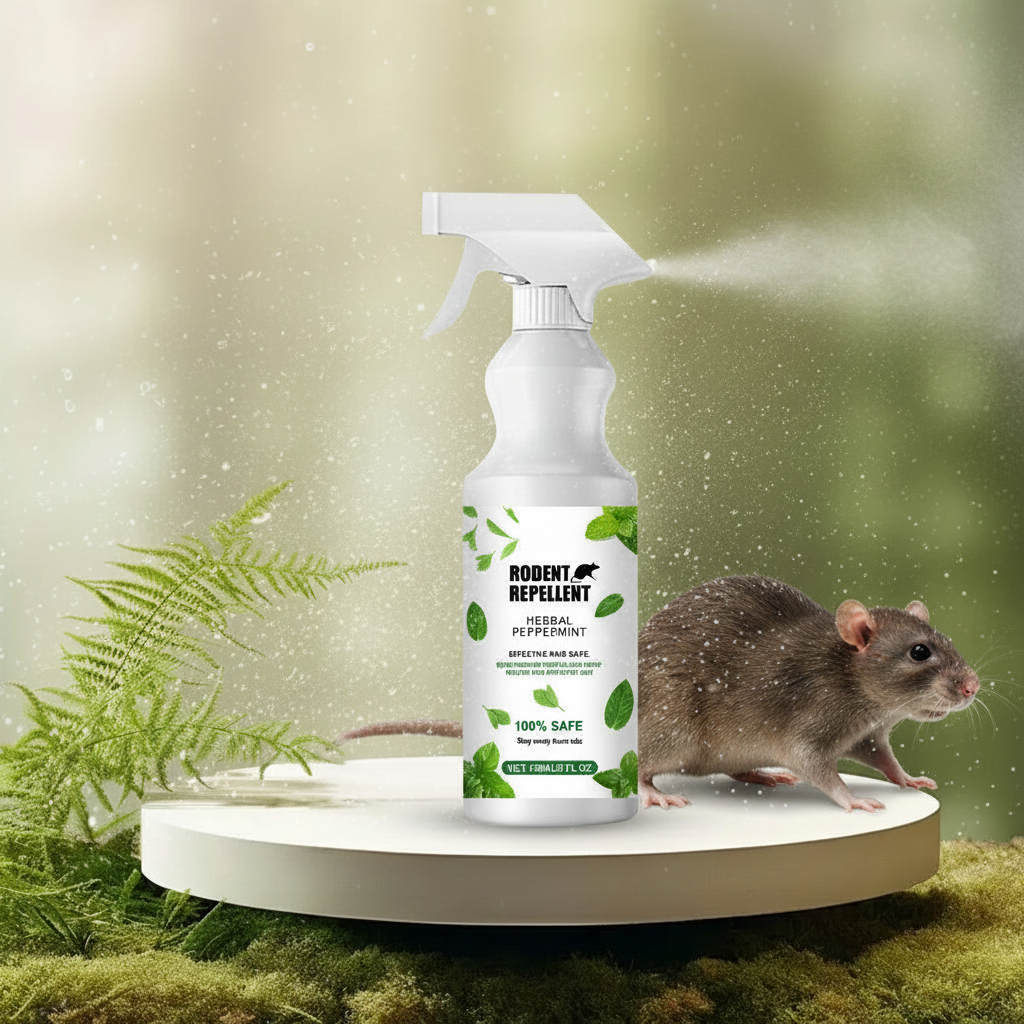 Mint Scent Rodent Repellent Spray – Long Lasting Mouse and Rat Deterrent Safe for Homes, Gardens, Children and Pets