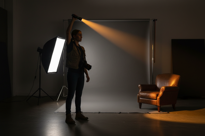RGB Video Light Phptography Flashlight– RF 10C 7500mAh Rechargeable Photography Fill Light with Four-Color Modes and 20 Creative Lighting Effects