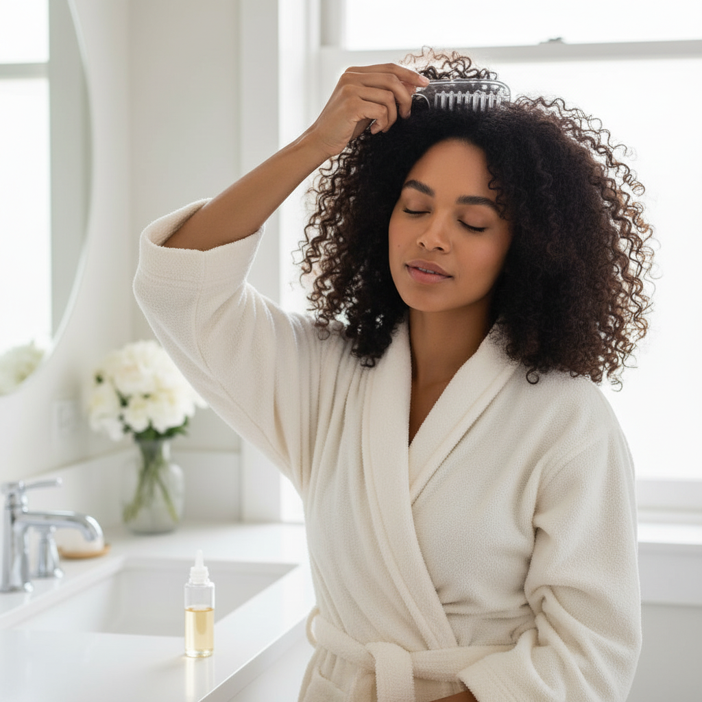 Scalp Liquid Applicator Comb – Mini Portable Anti-Static Hair Care Tool for Precise Serum, Oil and Nourishing Treatment Application at Home