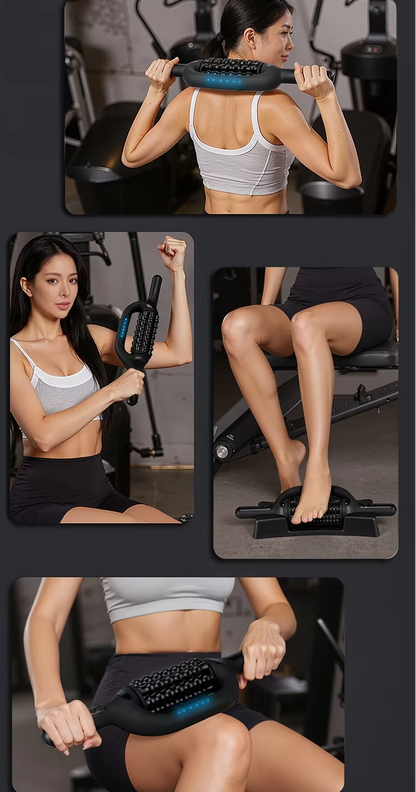 Electric Infrared Roller Massage Stick – Deep Tissue Muscle Relaxation Device for Athletes, Workout Recovery, Fatigue Relief and Home Massage