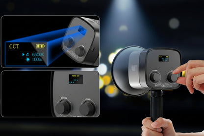 COB LED Video Light – 40W Bi-Color Rechargeable Studio Light for Live Streaming, Commercial Photography and Professional Content Creation