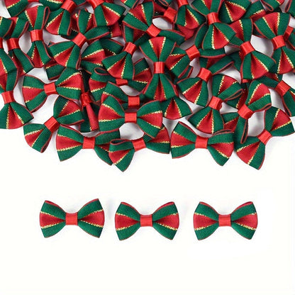 Christmas Bow Set – Handmade Red Ribbon Bows for Wreaths, Trees, Gift Wrapping and DIY Holiday Crafts