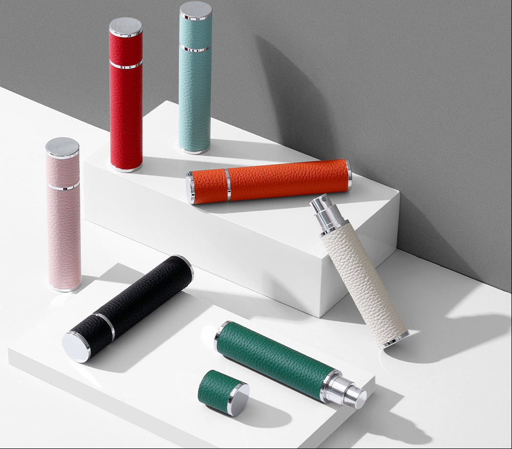 Portable Magnetic Perfume Atomizer – 10ml Leather Travel Fragrance Spray Bottle with Tight Seal for Boarding, Handbags and Stylish Gifts