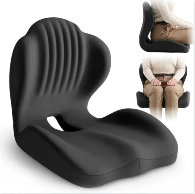 Ergonomic Memory Foam Lumbar Cushion – Pressure-Relief Back Support Pad for Office Chairs, Long Sitting, Posture Comfort and Everyday Seat Support