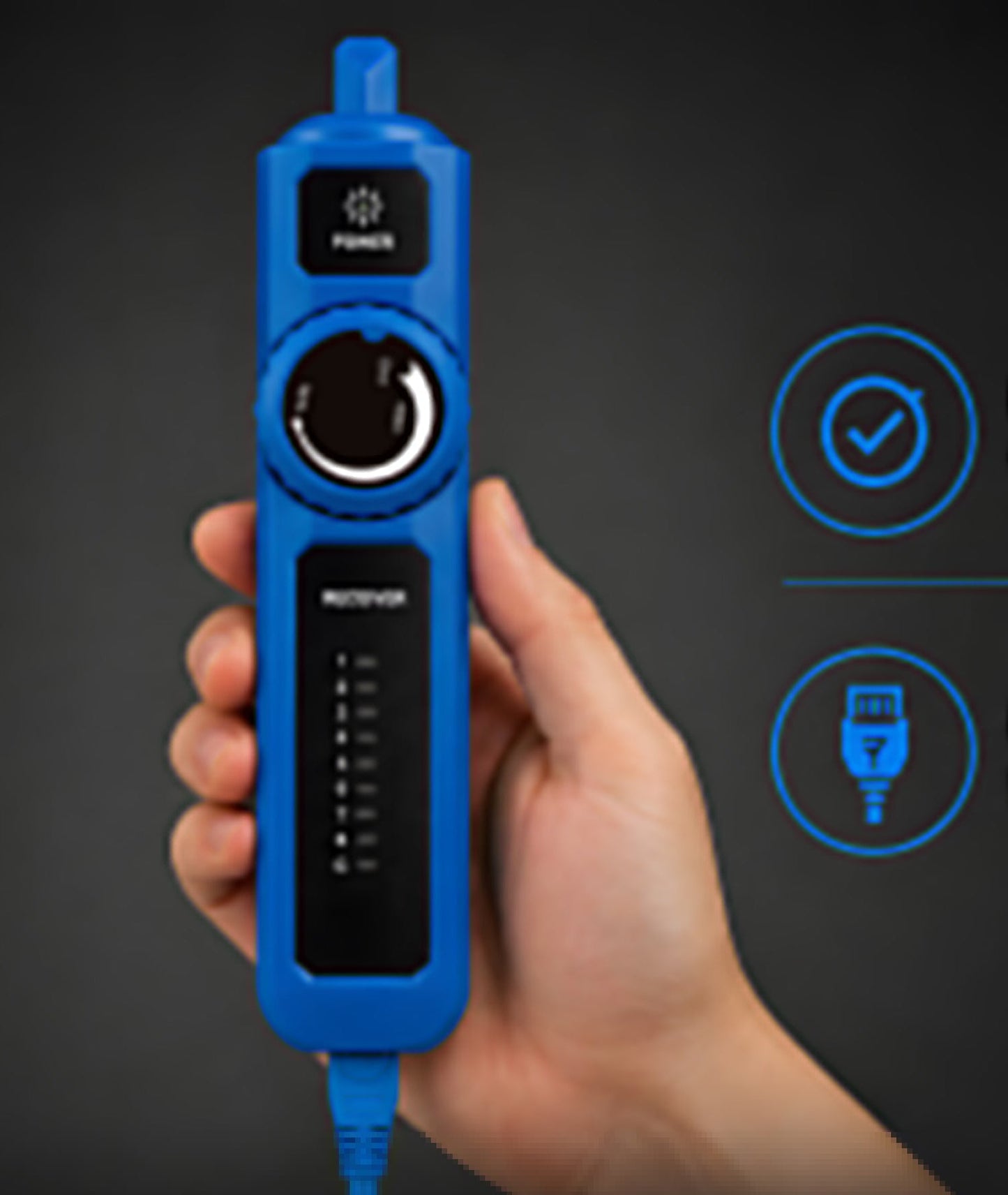 Anti-Burn Wire Tracker – RJ45 RJ11 Network Cable Tester and Line Locator for CAT5 CAT6 LAN and Telephone Repair Troubleshooting