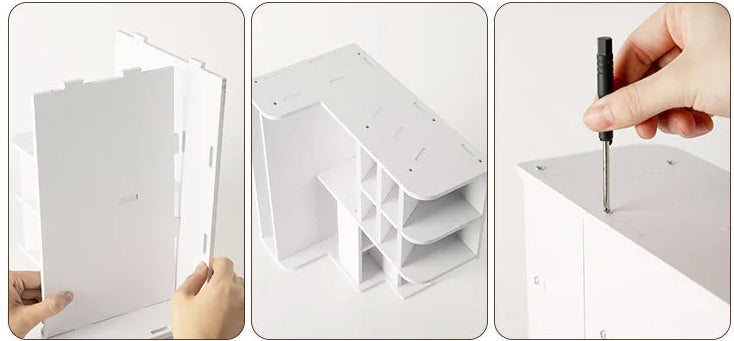 Wooden Desk Organizer – Multi Compartment Stationery Holder with Bookshelf for Office Supplies, Pens and Desktop Organization