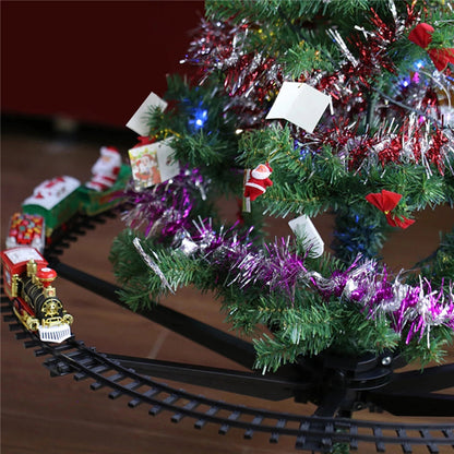 Animated Christmas Tree Train Set – Holiday Locomotive Track Decoration for Christmas Trees, Living Rooms and Festive Displays