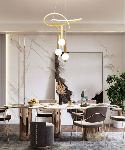 Lollipop LED Pendant Light – Adjustable Three Color Hanging Lamp with Remote Control for Dining Room, Bedroom and Modern Interiors
