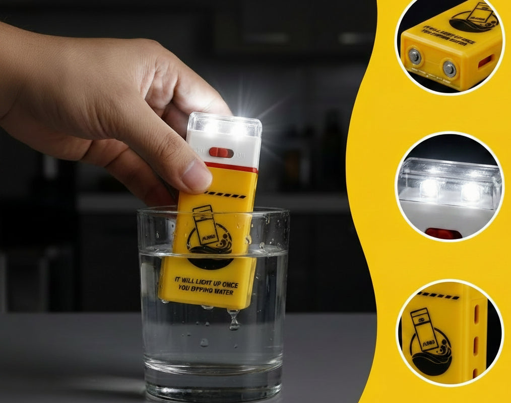 Emergency Saline Water LED Lamp – Compact Water-Activated Light with Water-Resistant Design, Maintenance-Free Operation and No Charging Required