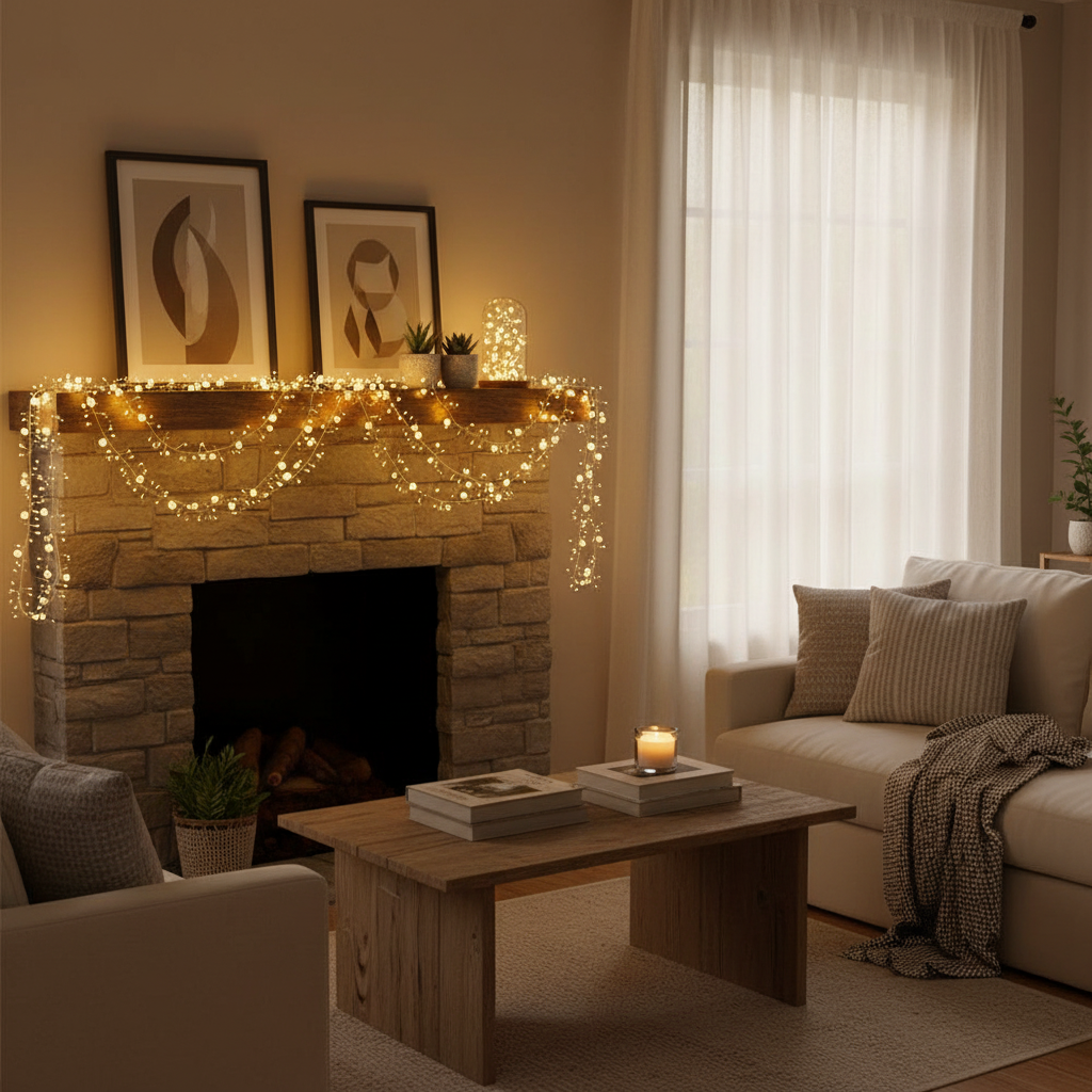 LED Firecracker Fairy Lights – Waterproof Outdoor Crystal String Lights for Christmas Trees, Gardens, Parties and Holiday Decor