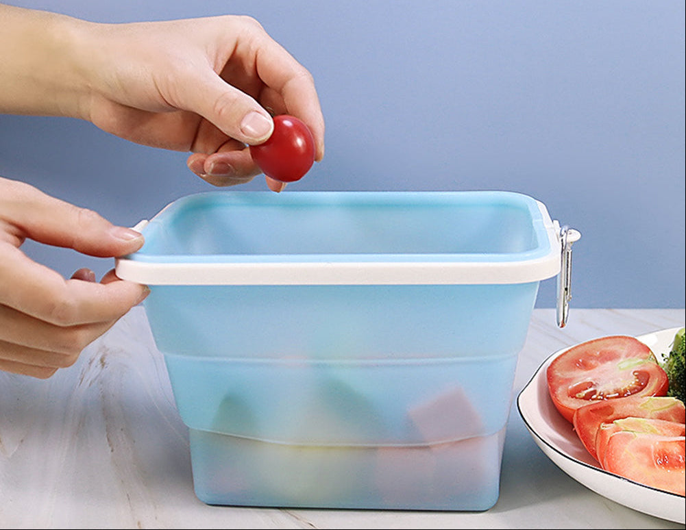 Reusable Silicone Food Storage Bag – Foldable Leakproof Fresh Keeping Bag for Fruits, Snacks, Travel and Picnic Storage