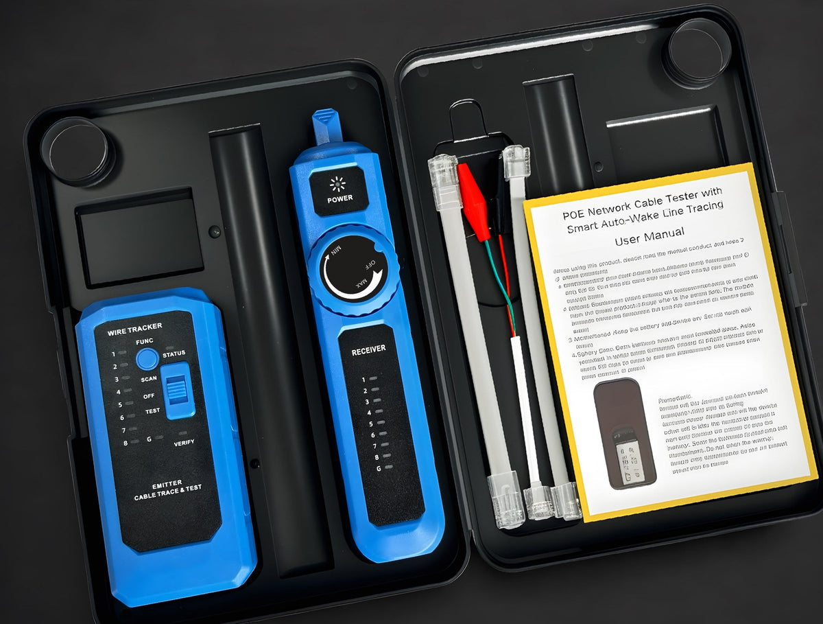 Anti-Burn Wire Tracker – RJ45 RJ11 Network Cable Tester and Line Locator for CAT5 CAT6 LAN and Telephone Repair Troubleshooting