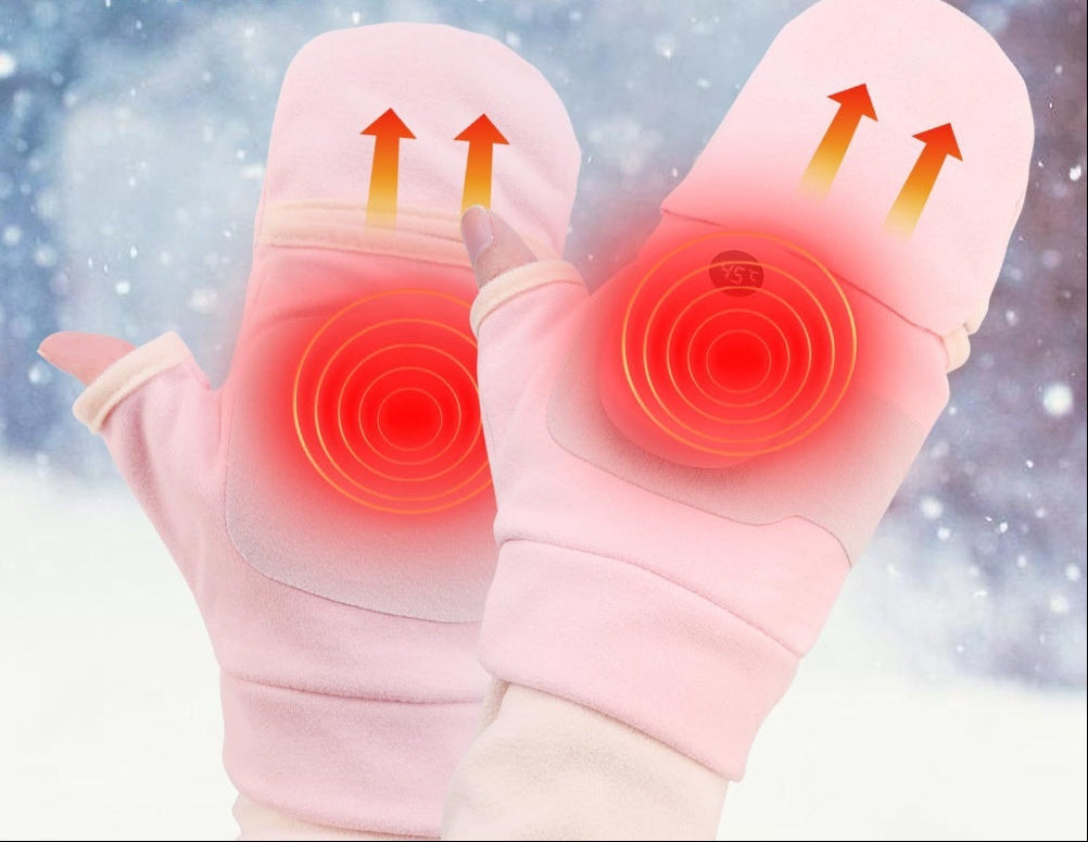 Rechargeable Heated Motorcycle Gloves – Waterproof Winter Riding Gloves with Three Heat Levels, Anti Slip Grip and Washable Design