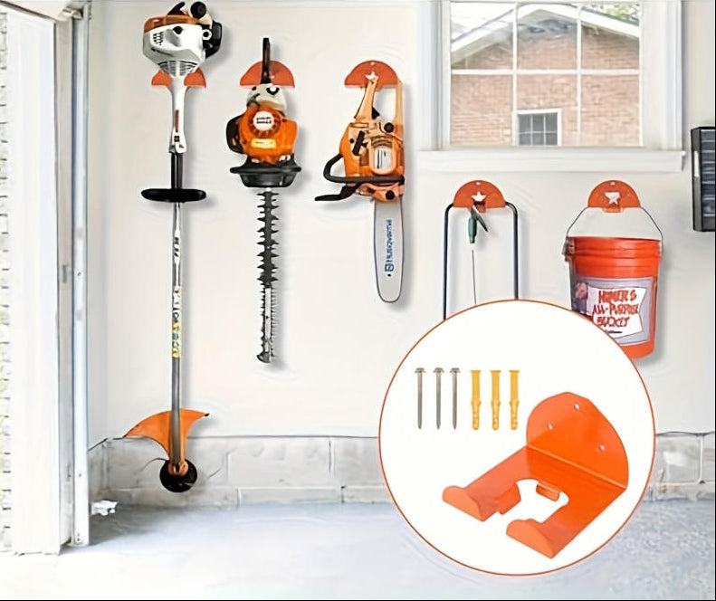 Heavy Duty Garage Tool Hanger – Wall Mounted Steel Storage Hook for Hedge Trimmers, Auto Tools and Workshop Organization