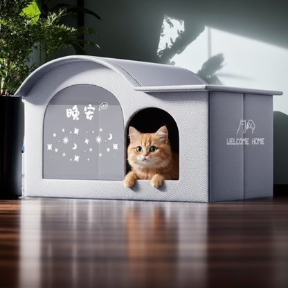 Pet Cooling Ice Bed – Summer Air Cooling House for Cats and Small Dogs with Comfortable Four Season Resting Space