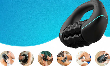 Rechargeable Percussion Massager – Deep Tissue Muscle Recovery Roller with Three Speed Settings for Full Body Pain Relief