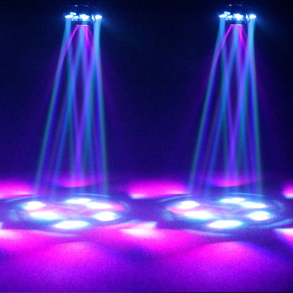 RGBW Moving Head DJ Lights – 150W Six Arm DMX512 Stage Lighting for Weddings, Clubs, Concerts and Professional Events