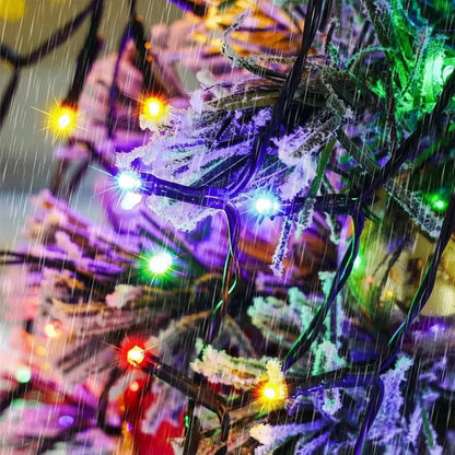 LED Waterfall Christmas Lights – Hanging Garland String Lights for Trees, Gardens, Patios and Holiday Displays