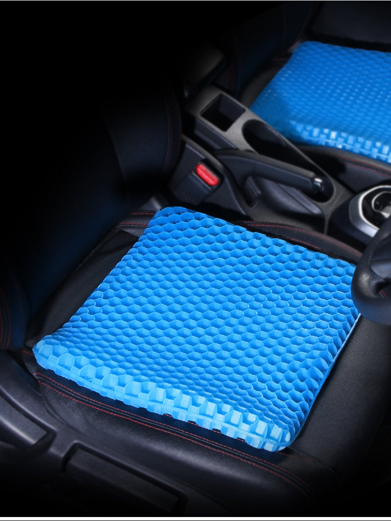Cool Gel Car Seat Cushion - Breathable Honeycomb Cooling Pad for Car Seats, Office Chairs and Long Sitting Comfort