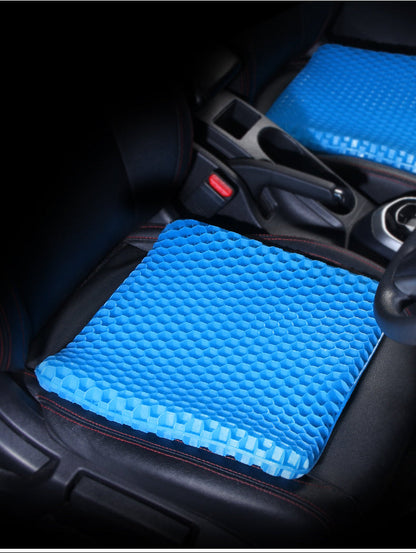 Cool Gel Car Seat Cushion - Breathable Honeycomb Cooling Pad for Car Seats, Office Chairs and Long Sitting Comfort
