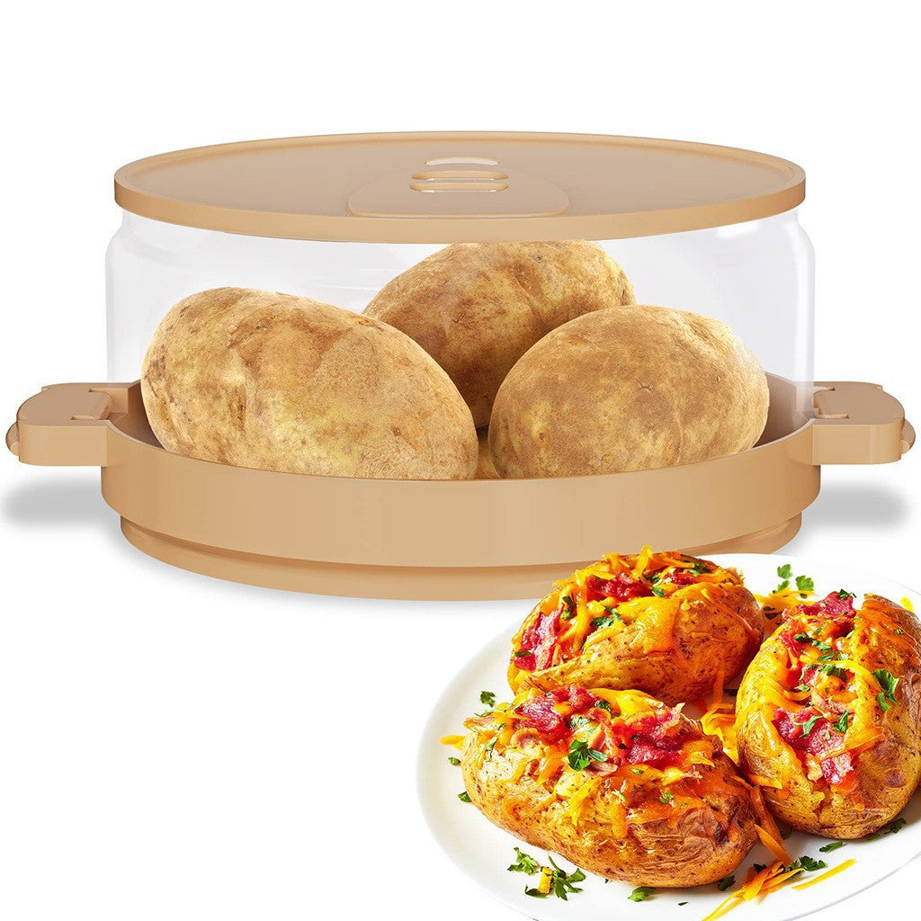 Microwave Potato Cooker Box – Reusable Express Baked Potato Container for Fast, Fluffy Microwave Potatoes and Convenient Everyday Meal Preparation