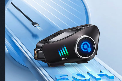 Motorcycle Helmet Dashcam Headset – 1080P WiFi Video Recorder with Waterproof Camera, Wireless Hands-Free Calling and Bluetooth Audio Support