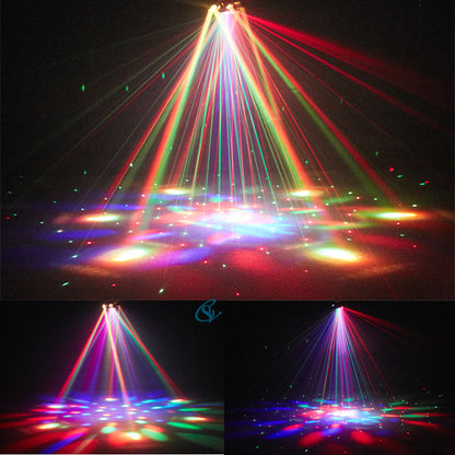 RGBW Moving Head DJ Lights – 150W Six Arm DMX512 Stage Lighting for Weddings, Clubs, Concerts and Professional Events