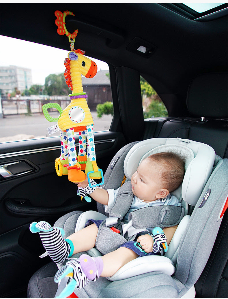 Plush Elephant Baby Lovey – Soft Stuffed Animal with Bell and Built-In Rattles for Newborn Sensory Development, Comfort and Gifting